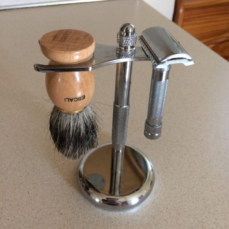 Razor, Stand, and Brush